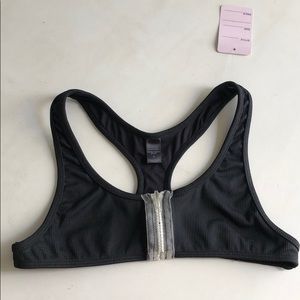 Minimale animale zipper bikini top